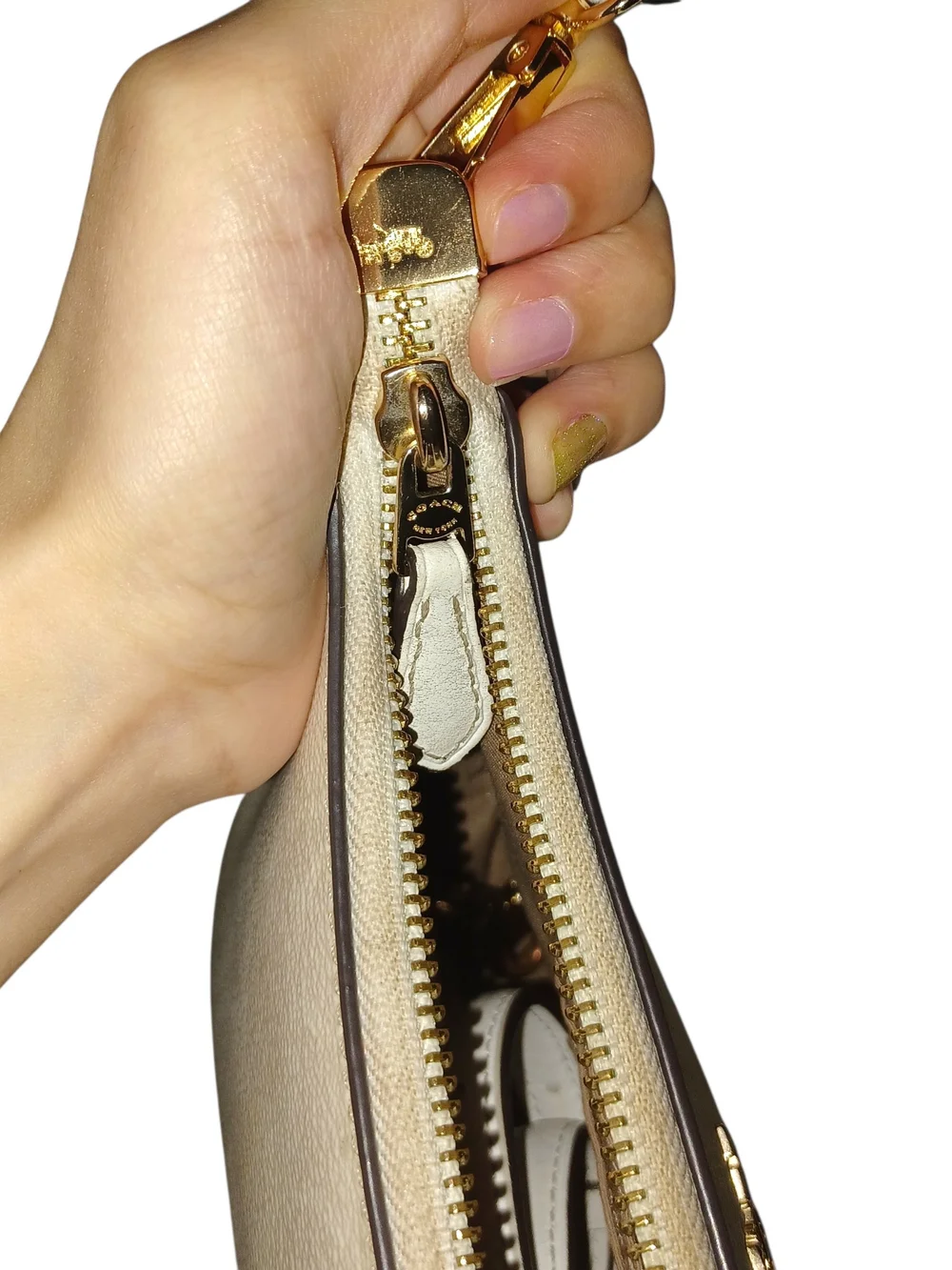 Coach Cream/ White Teri (?) Shoulder Bag